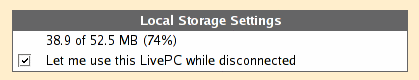 LivePC Configure Screenshot